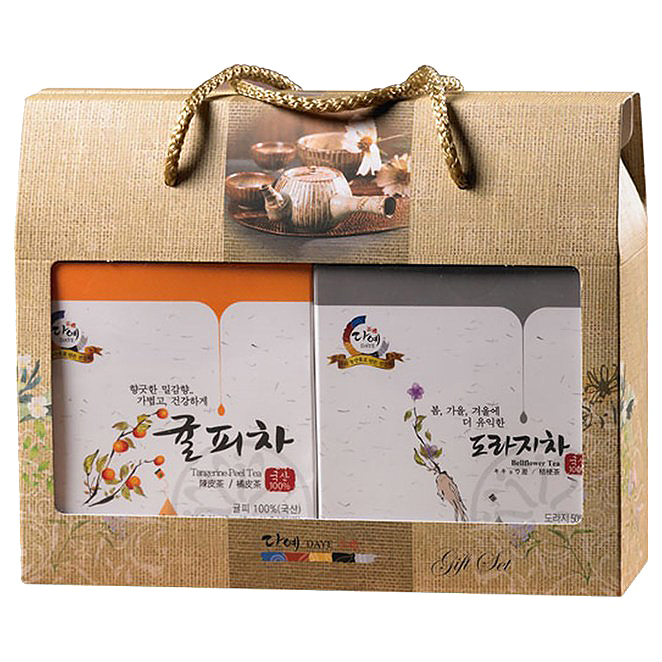 [2019 추석선물] 다예 삼각 환절기엔차 선물세트 1호, 귤피차(2g x 24개입) + 도라지차(1g x 24개입), 1세트