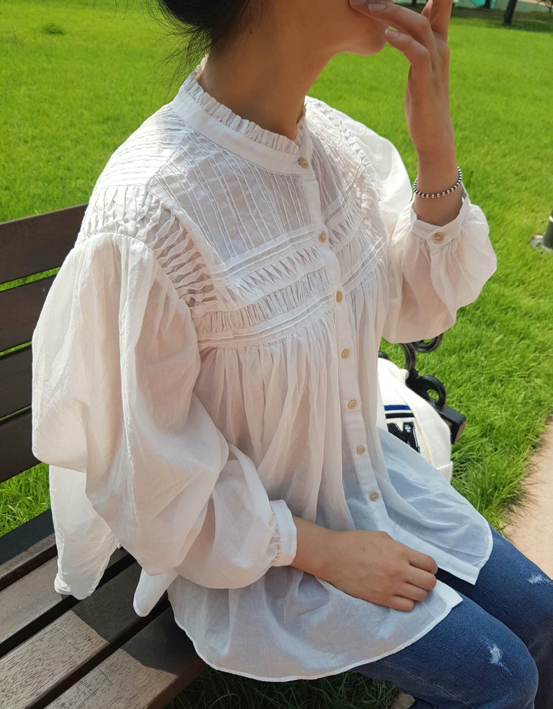 [품절] 이자벨마랑 에뚜왈 라리아 코튼블라우스 / 마랑시스루블라우스/마랑셔츠블라우스