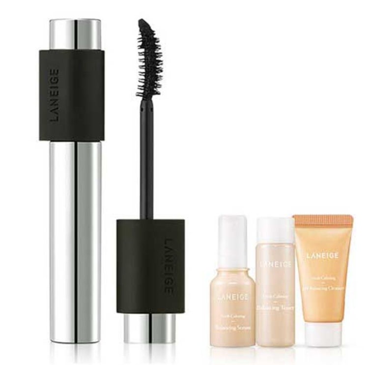  라네즈 래쉬패셔널 마스카라 7g + 프레시카밍 3종 기초세트, 1호 엣지블랙, 1세트 (17,640원)