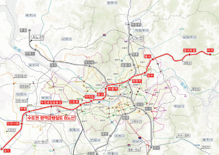 GTX B노선 예비타당성조사 통과…이르면 2022년 말 착공