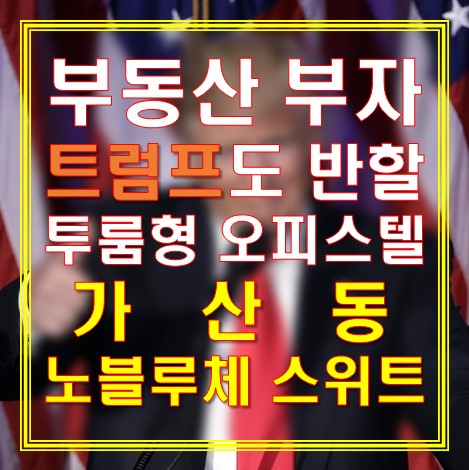  부동산 부자 트럼프도 반할 투룸형 오피스텔, 가산 노블루체 스위트