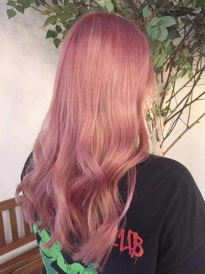  홍대염색 대세 컬러 리빙코랄  hongdae hair salon living coral color dyeing