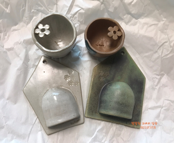  [도예/취미] 도자기공방 : 인테리어 소품 한가득 / 한송이수반 / 도자기화병 / 벽걸이화병
