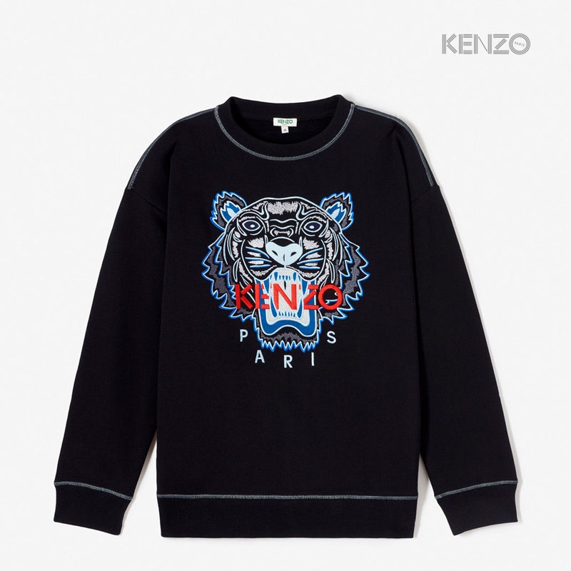 KENZO 타이거 자수 맨투맨 스윗셔츠