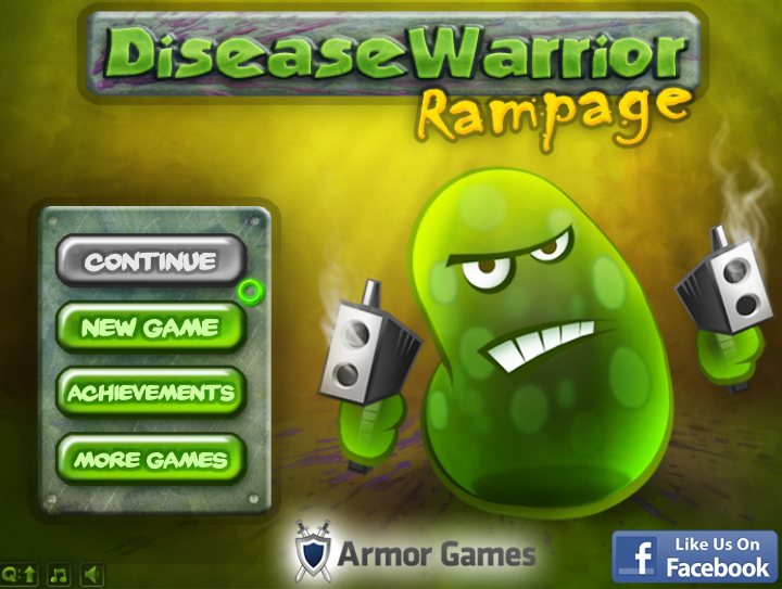  플래시 무료 총게임하기 [Disease Warrior  Rampage]