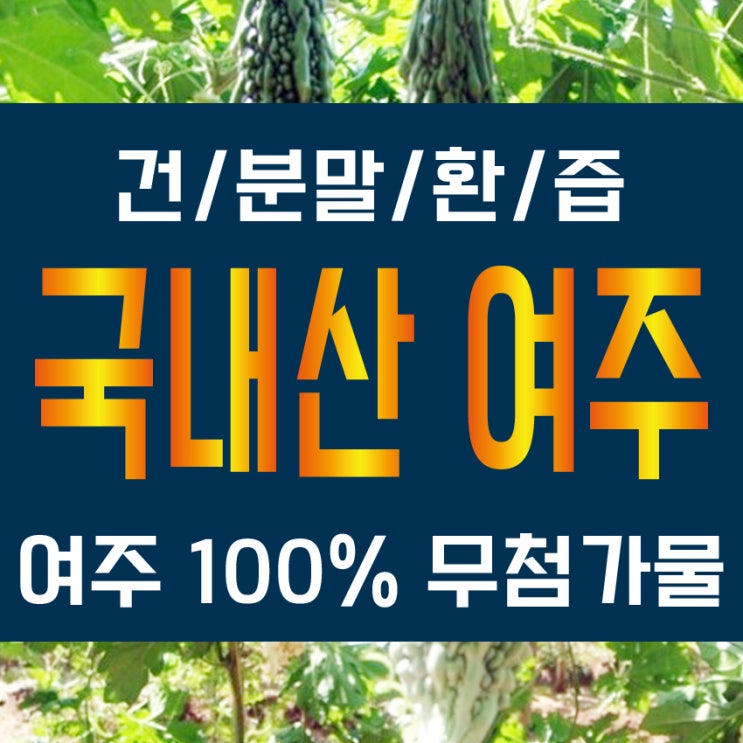  국내산 여주의 효능과 먹는법 [건/ 환/ 분말/ 즙]