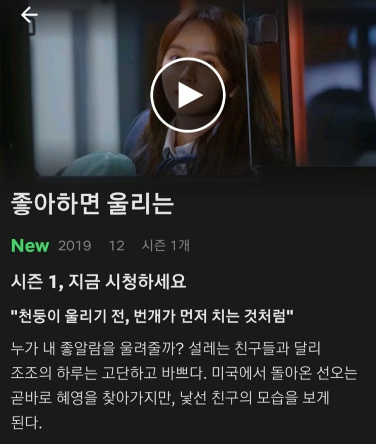  <넷플릭스 오리지널 추천> 좋아하면 울리는