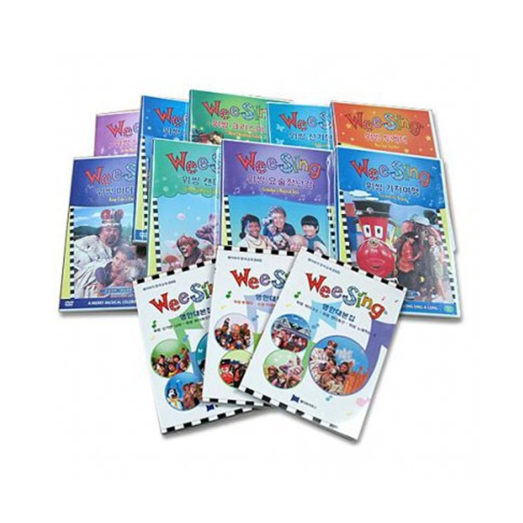  제이와이북스 노래하며 배우는 Wee Sing DVD  위씽 9종 박스세트+영한대본 3권