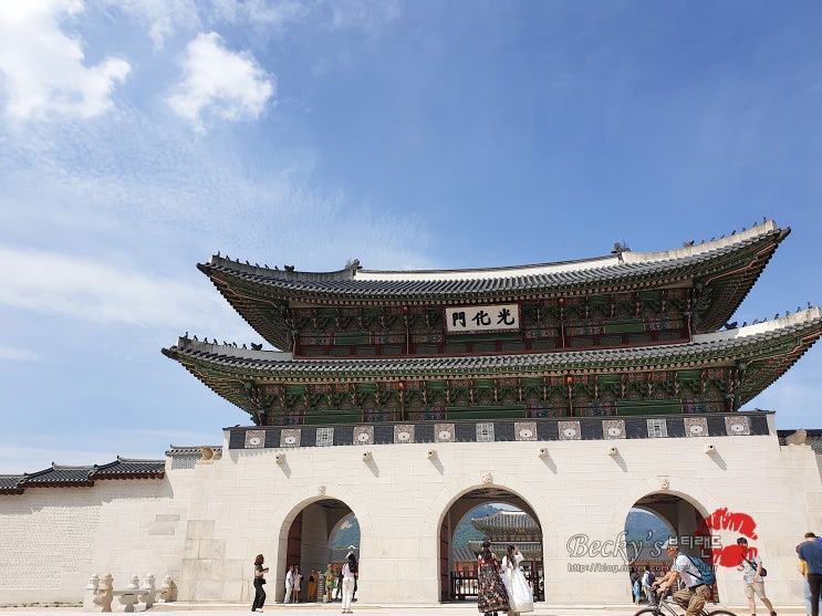  8월의 여름 광화문을 지나갑니다
