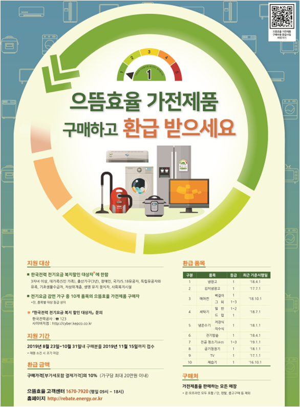  으뜸효율 가전제품 구매비용 환급사업