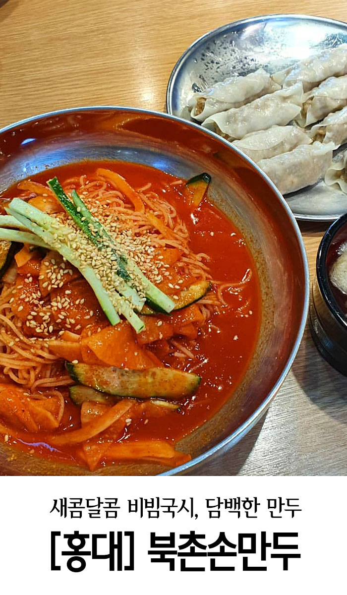  [홍대/홍대분식추천] 새콤달콤한 비빔국시와 종류별로 골라먹는 만두를 올려서 입에 쏙!:: 홍대 북촌손만두