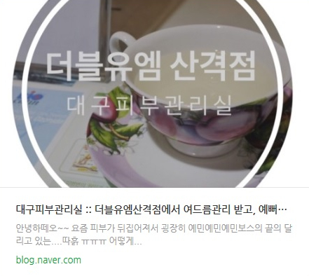  더블유엠 산격점 피부 트러블관리 이용후기 #링크