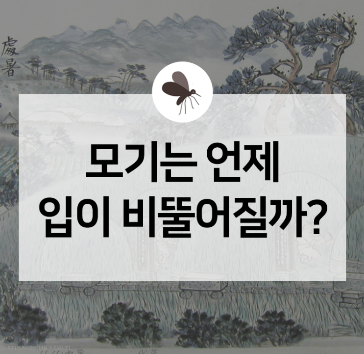  오늘, 모기의 입이 삐뚤어진 사연은?