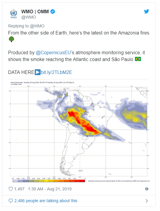 전례없는 심각한 수준의 아마존 화재
