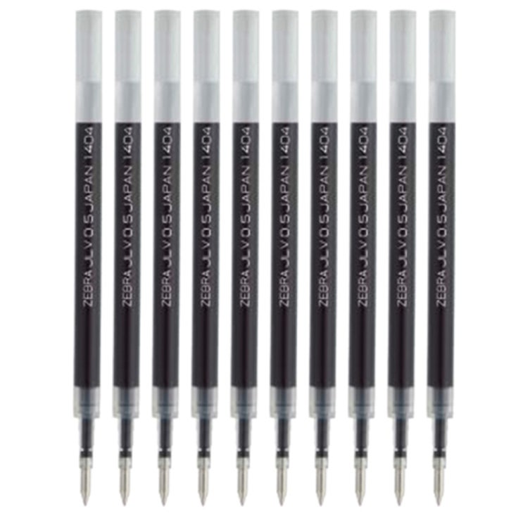  제브라 사라사 드라이 전용 리필심 JLV 0.4mm, 블랙, 10개입
