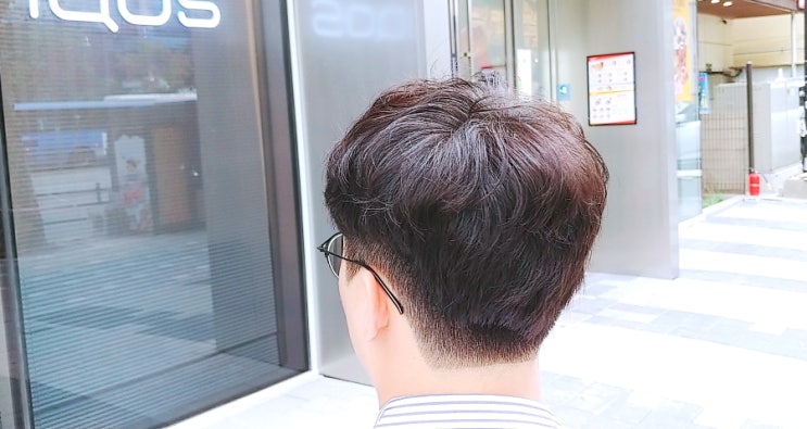  남성미용실 남자 투블럭 볼륨펌  자연스럽게. M플러스