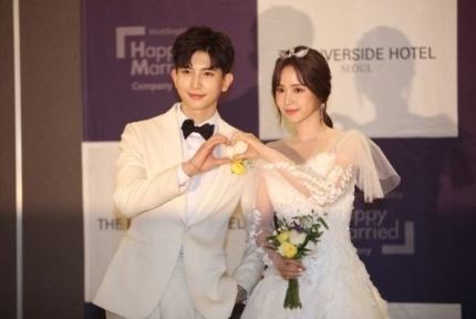  "아이돌다운 결혼식, 혼전임신NO"…유키스 기섭정유나, 부부 된 날[종합]