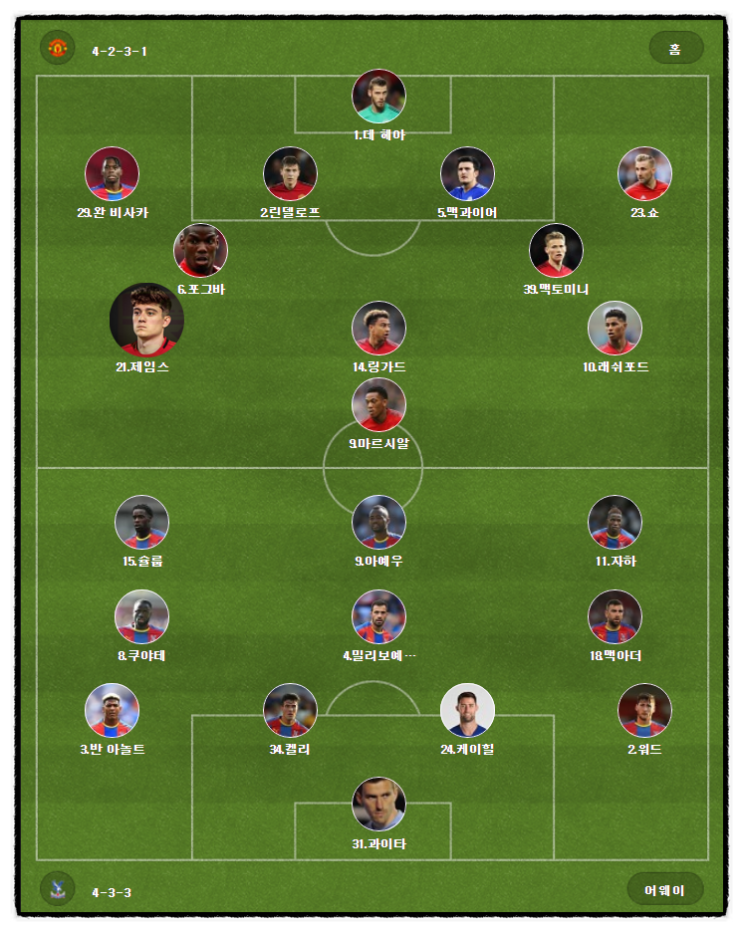  맨유 VS C.펠리스