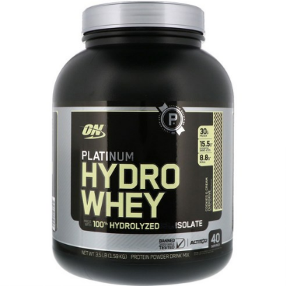 (16% 할인)Optimum Nutrition 플래티넘 하이드로 웨이 프로틴 아이솔레이트 쿠키 & 크림