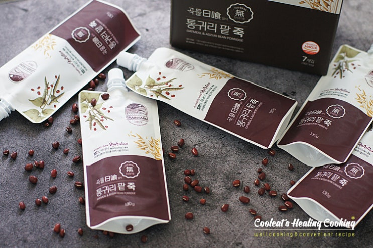  아침 식사 대용으로 좋은 짜먹는 간편 귀리 팥죽