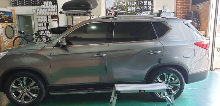  쌍용 g4렉스턴 루프랙 가로바 툴레로 선택 인천 부천 준캐리어 작업 후기