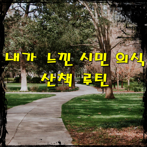  내가 느낀 시민의식, 산책 루틴