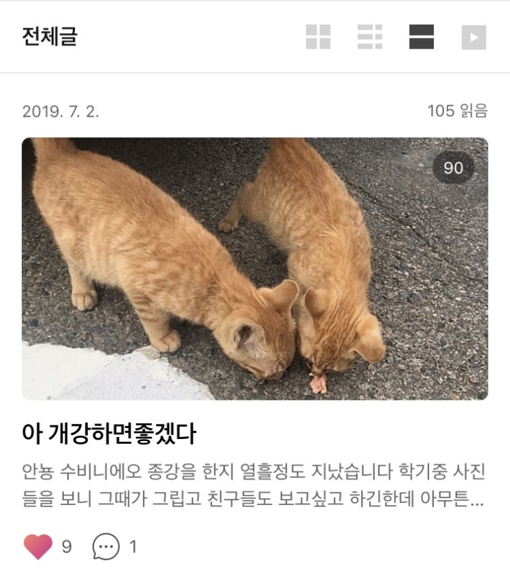  아 개강하기존나싫다