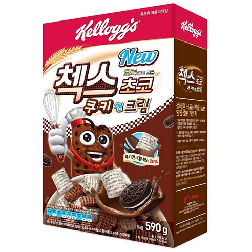  켈로그 첵스 초코 쿠키 앤 크림