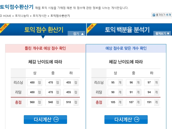  토익점수, 시험 당일에 확인이 가능?!
