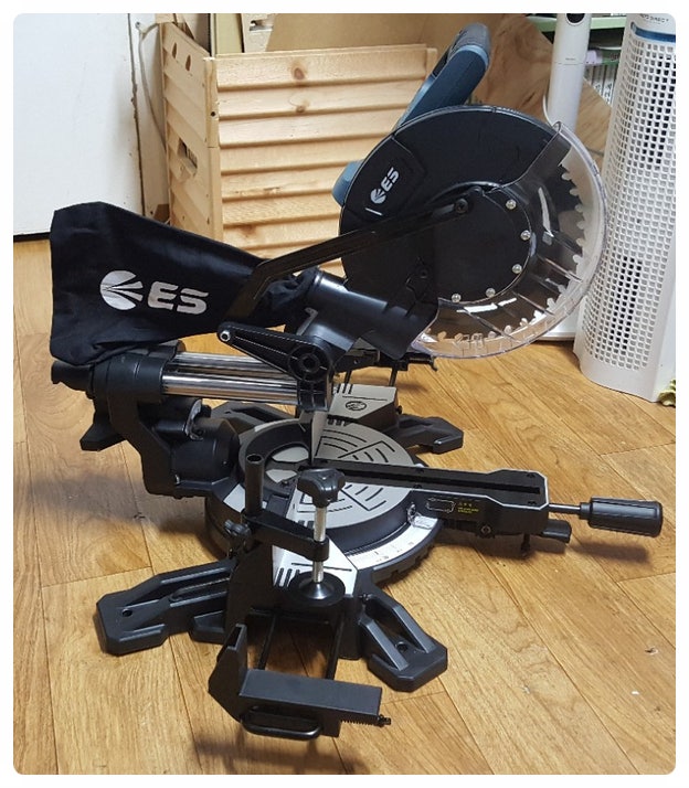 ES산전 LS1118MS, 18v 8인치 충전 슬라이딩 각도 절단기