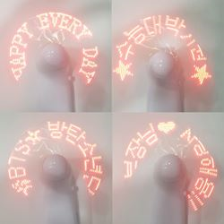  LED 글씨선풍기 25일데이 1212타임 내맘대로 변하는 글씨 네온 휴대용선풍기