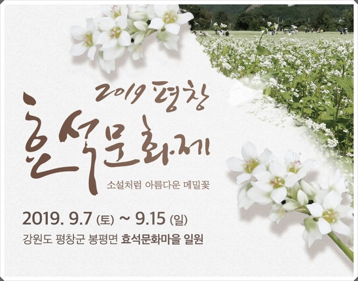 9월 축제 : 봉평 메밀꽃축제 효석문화제 일정