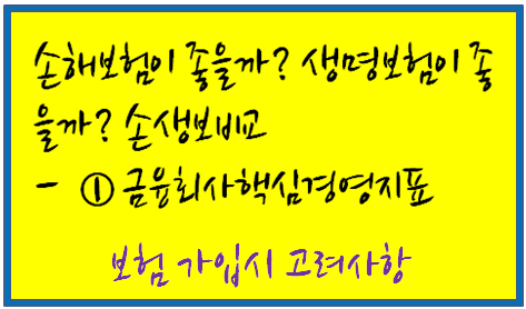  [104] 보험가입시 고려사항 손해보험이 좋을까? 생명보험이 좋을까? 손생보비교 - ①금융회사핵심경영지표