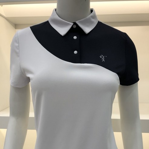 LPGA 고진영 착장 특별할인 컬러 배색 티셔츠 L192TS528P