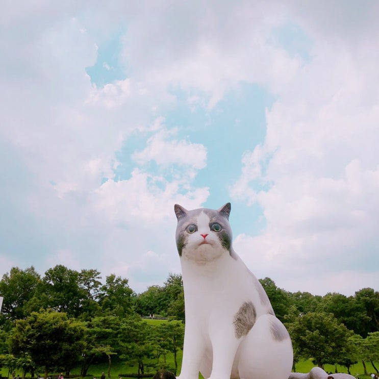  [서울 / 잠실 가볼 만한 곳] 올림픽공원 AR 동물원 거대 고양이 자이언트 캣 와 나 홀로 나무 보러 가기~