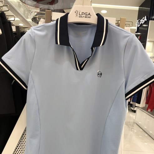  LPGA 고진영 착장 특별할인 변형 요꼬에리 티셔츠L192TS531P(BL)