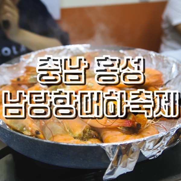 홍성 남당항 대하축제에 가서 대하구이를 먹고 왔어요.
