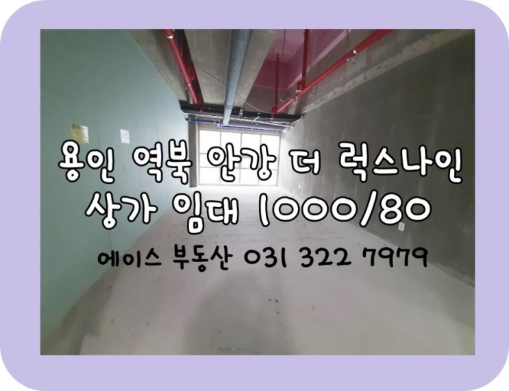  용인 처인구 역북동 역북 안강 더럭스나인 상가 임대 실평수 11평 1000/80 - 용인 에이스 공인중개사 에이스 부동산