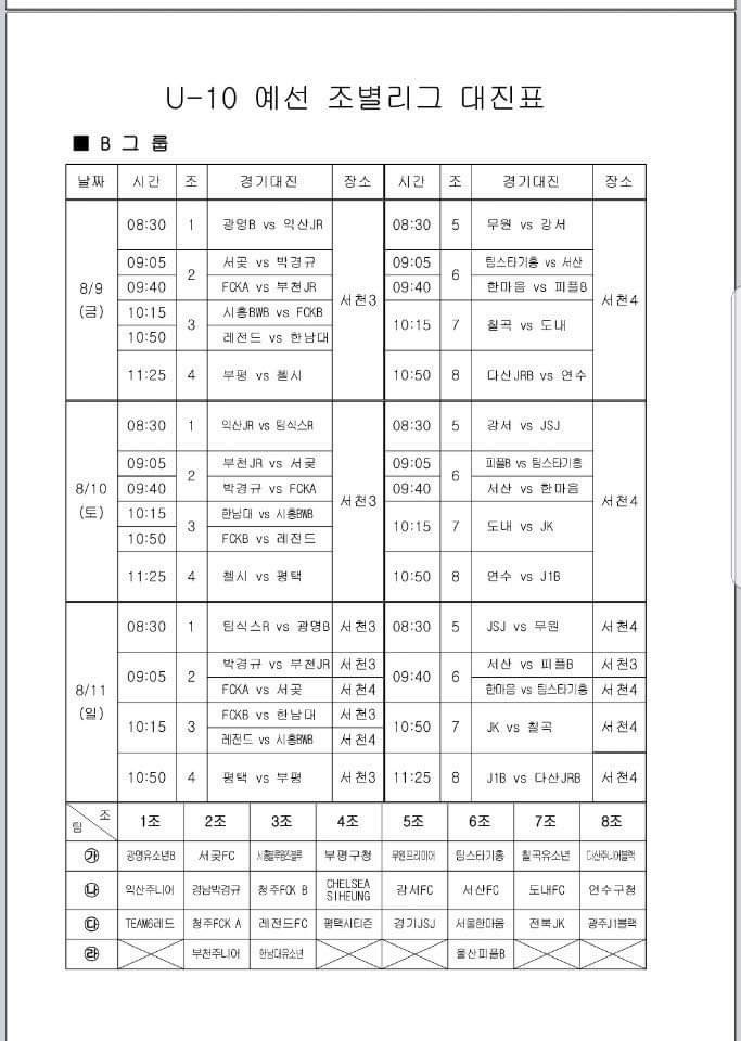  2019 화랑대기 전국 유소년축구대회 (U-10)