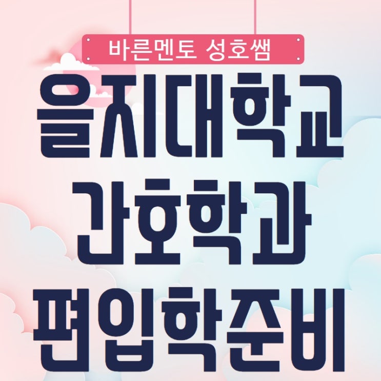  을지대 간호학과, 굳이 수능 볼 필요 없어요[을지대학교].