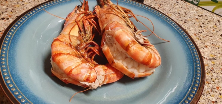  타이거 새우 찜, feat 버터구이
