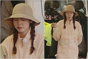  캠핑클럽 성유리 모자 & 바람막이 상큼미 가득한 가을코디