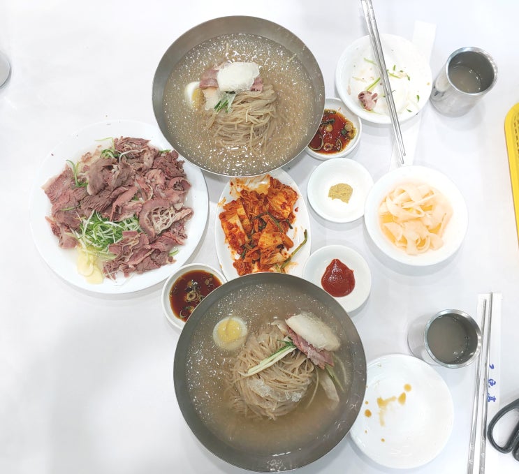  일산 킨텍스 맛집 - 을밀대 평양냉면, 수육