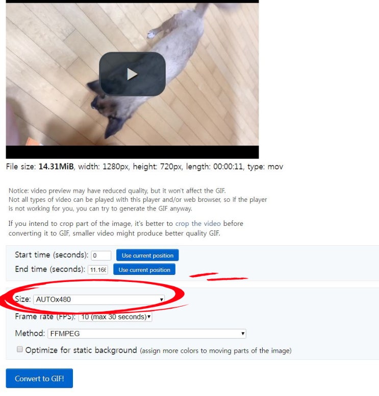  동영상(MP4)ㆍ움짤(GIF) 변환, 만드는법!!