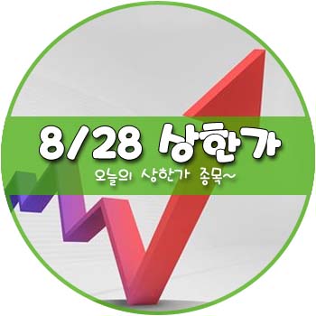 오늘의 상한가 및 테마주 8월 28일 _ 삼륭물산 인트론바이오 알테오젠