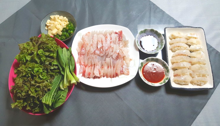  참돔과 병어돔 회, 그리고 초밥