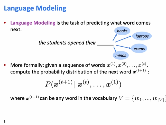 Lecture 6 – Language Models and RNNs