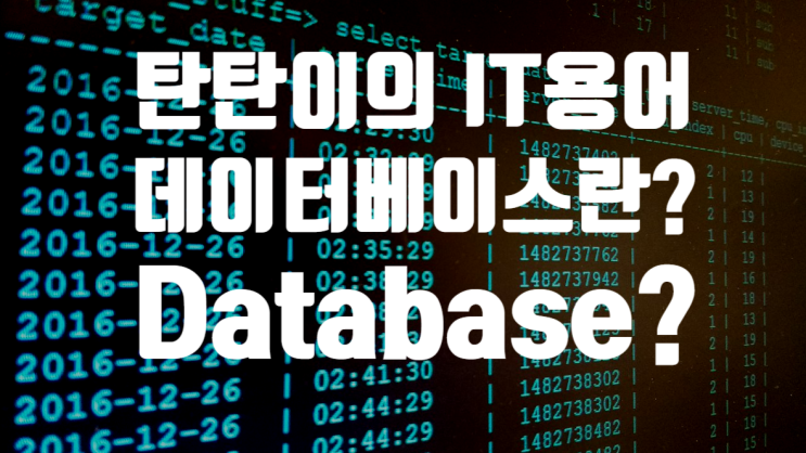 IT관련 용어 정리 [데이터베이스] DataBase 란?