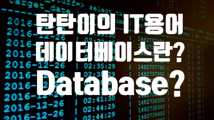  IT관련 용어 정리 [데이터베이스] DataBase 란?