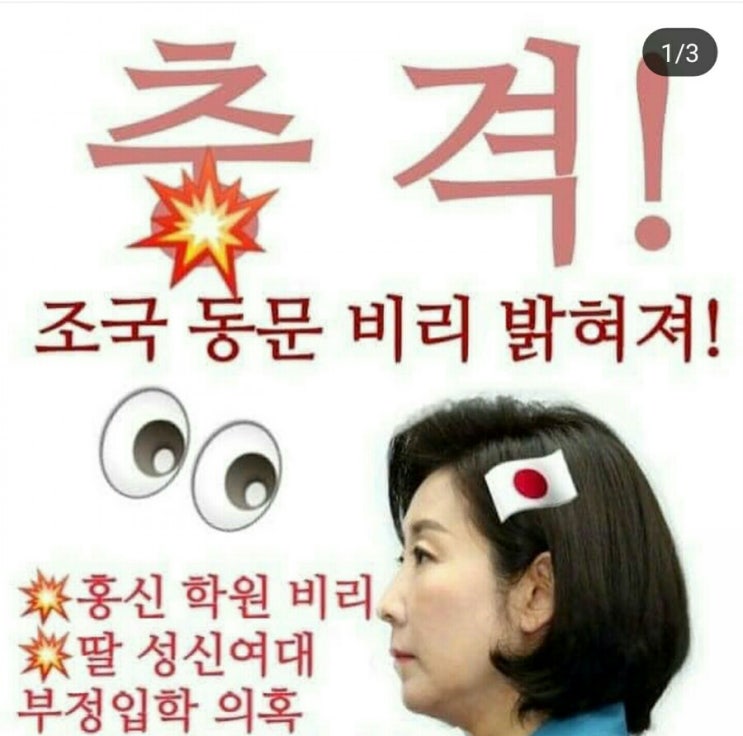  조국힘내세요.조국동문비리 밝혀져...충격.
